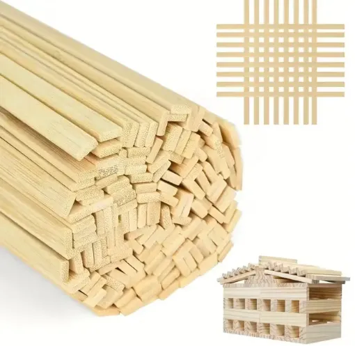 palitos maqueteros varillas para maqueta madera 20cms 7x2mm paquete 10 unidades 0