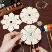 set 4 herramientas para tejer pulseras mdf discos tejido x4 medidas diferentes 5
