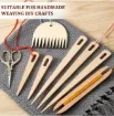 set 7 herramientas para tejer mdf incluye 5 ganchillos tejido varilla telar peine 6