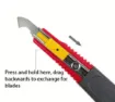 trincheta cutter precision profesional para acrilico plastico xinfa utility knife 2 repeustos 3