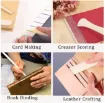 set 2 herramientas para plegado papel origami encuadernacion cuero medidas 125x25mm 205x25mms 7