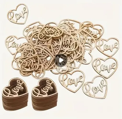 apliques calados madera forma corazon love medida 40x35mms x25 unidades 0