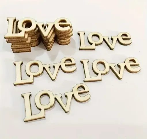 apliques calados madera forma palabra love medida 44x18mms x25 unidades 0