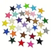 aplique parche bordado termoadhesivo para tela modelo estrella 29mms x11 unidades multicolor 0
