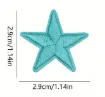 aplique parche bordado termoadhesivo para tela modelo estrella 29mms x11 unidades multicolor 2