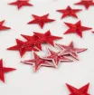 aplique parche bordado termoadhesivo para tela modelo estrella 28mms x10 unidades color rojo 1