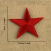 aplique parche bordado termoadhesivo para tela modelo estrella 28mms x10 unidades color rojo 2