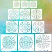 set 12 stenciles motivos mandalas plantillas para dotting puntillismo 9 20cms 1