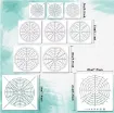 set 12 stenciles motivos mandalas plantillas para dotting puntillismo 9 20cms 2