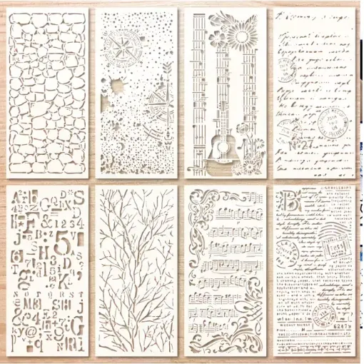 stencil plantilla 25x12cms modelos diferentes por unidad 0
