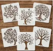 stencil plantilla 10x10cms modelo arbol la vida set 6 modelos diferentes 0