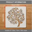 stencil plantilla 10x10cms modelo arbol la vida set 6 modelos diferentes 1