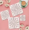 set 3 stenciles motivos mandalas plantillas para dotting puntillismo 10 20cms 1