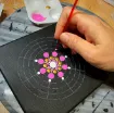 set 3 stenciles motivos mandalas plantillas para dotting puntillismo 10 20cms 2