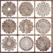 stencil plantilla 10x10cms modelo mandala set 9 modelos diferentes 1