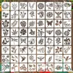 stencil plantilla 7 6x7 6cms modelo jardin 64 modelos diferentes por unidad 0