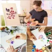 stencil plantilla 7 6x7 6cms modelo jardin 64 modelos diferentes por unidad 1