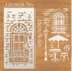 stencil plantilla 25x12cms modelos urbano vintage diferentes por unidad 1