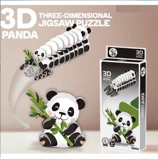puzzle para armar 3d panda medida 8 5x3x16 5cms 0