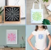set 3 stenciles motivos mandalas plantillas para dotting puntillismo 10 20cms 4