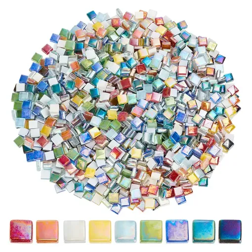 venecitas para mosaiquismo mosaico cabujon vidrio adhesivo medida 10x4mms x50grs 50uni por color 0