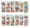 set pintura diamantes 5d adhesivos marcapaginas marcador libro 15x5cms x12 motivos gatitos 1