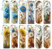 set pintura diamantes 5d adhesivos marcapaginas marcador libro 14x4cms x12 motivos floral 0