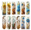 set pintura diamantes 5d adhesivos marcapaginas marcador libro 14x4cms x12 motivos floral 1