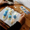 set pintura diamantes 5d adhesivos marcapaginas marcador libro 14x4cms x12 motivos floral 2