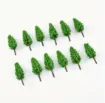 arbol pino mini resina abs para maquetas 55mms por 10 unidades 0
