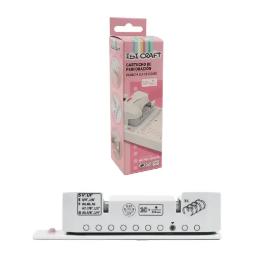 cartucho para perforadora encuadernadora ibi craft 10 orificios 4mm separacion 8 5mm 0