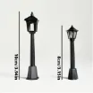 farola mini 3d resina abs para maquetas faroles medida 80 100mms por 6 unidades color negro 0