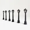 farola mini 3d resina abs para maquetas faroles medida 80 100mms por 6 unidades color negro 1