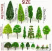 arboles arbustos mini 3d plastico para maquetas arboles 35 110mms por 10 unidades surtidas 0