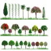 arboles arbustos 3d mini palstico para maquetas medidas 30 100mms por 10 unidades surtidas 0