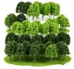 arboles mini 3d plastico para maquetas arboles 50 70mms por 10 unidades surtidas 0