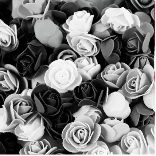 rosa foam goma eva 3 5cms paquete 25 unidades combinadas negro gris blanco 0