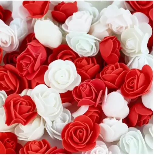 rosa foam goma eva 3 5cms paquete 25 unidades combinadas rojo blanco 0