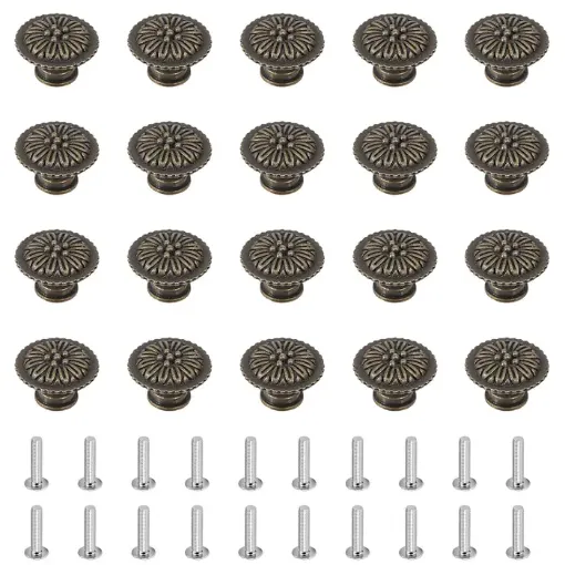 tirador metalico para cajas baules 12x10 5mms tornillo 20mms x20 unidades color bronce viejo 0