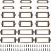 herraje marcos etiquetas metalicas set 3 medidas 60x17mm 83x33mm x6 unidades oro viejo 0