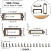 herraje marcos etiquetas metalicas set 3 medidas 60x17mm 83x33mm x36 unidades oro viejo 1