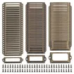 herraje marcos etiquetas metalicas set 3 medidas 60x17mm 60x24mm 70x33mm x75 unidades oro viejo 0