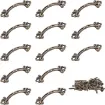 herrajes asa metalica mini para bandeja cajoncito 14x48x9mms tornillos x6 unidades oro viejo 0
