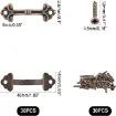 herrajes asa metalica mini para bandeja cajoncito 14x48x9mms tornillos x6 unidades oro viejo 1