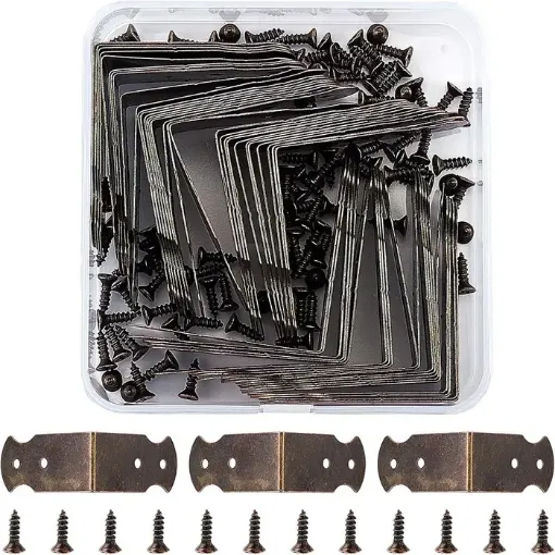 herrajes protector esquina para cajas esquinero medida 41x41x0 4mms clavitos x50unidades oro viejo 0