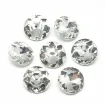 piedra aplique faceteado forma circular 8x3 5mms x50 unidades color cristal 0