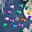 piedras facetadas apliques forma corazon medida 24x24x4mms x160 unidades multicolor 3