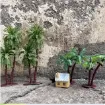 arbol palmera doble mini plastico para maquetas palmeras dobles 3d 55 110mms por 6 unidades 4