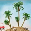 arbol palmera 3d mini palstico para maquetas palmeras 75 155mms por 5 unidades surtidas 3