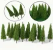 arbol pino 3d mini plastico para maquetas arboles 55mms por 10 unidades 4